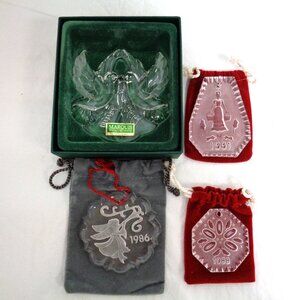 Waterford Crystal Christmas Ornament Lot of 4 Limited Edition